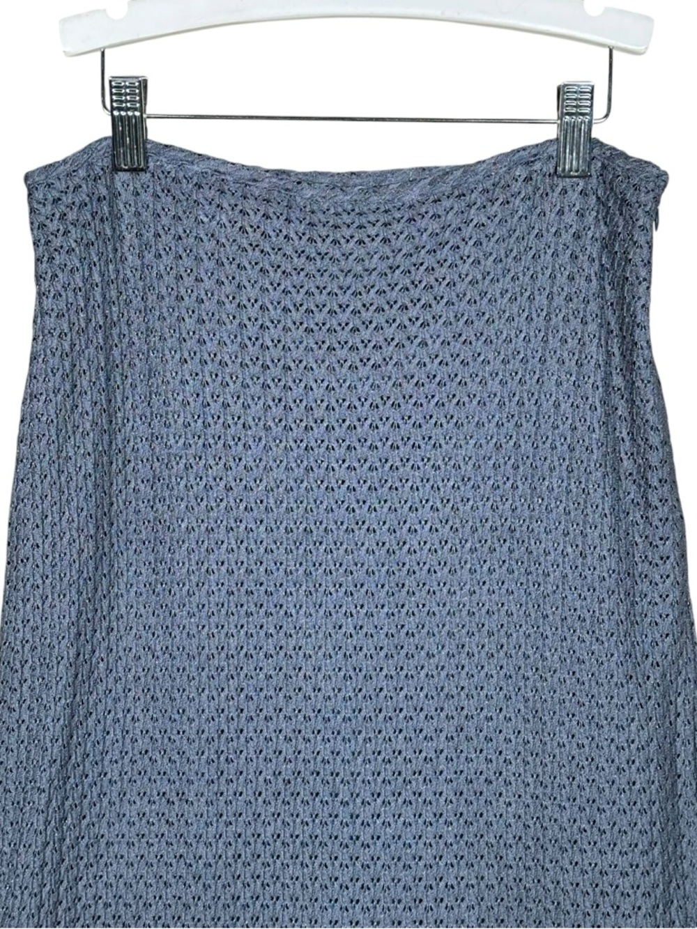 VINTAGE Y2K FREE PEOPLE Crochet Knit Side Slit Pencil Skirt - Picture 5 of 10